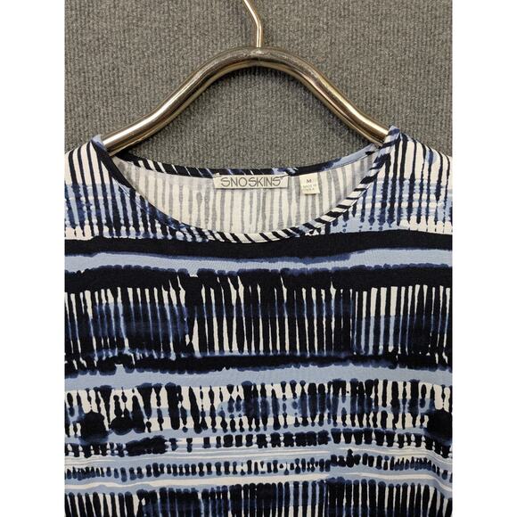 Snoskins Top Womens Medium Abstract Tee Layer T-Shirt Athletic Active Stretchy - Picture 2 of 10